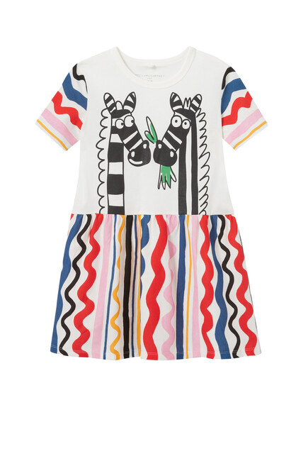 Zebra Graphic Print T-shirt Dress